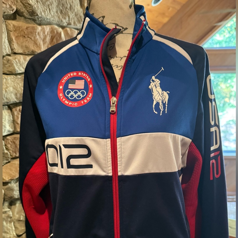 Vintage Polo by Ralph Lauren Men's Performance Jacket - Blue, Red, and White